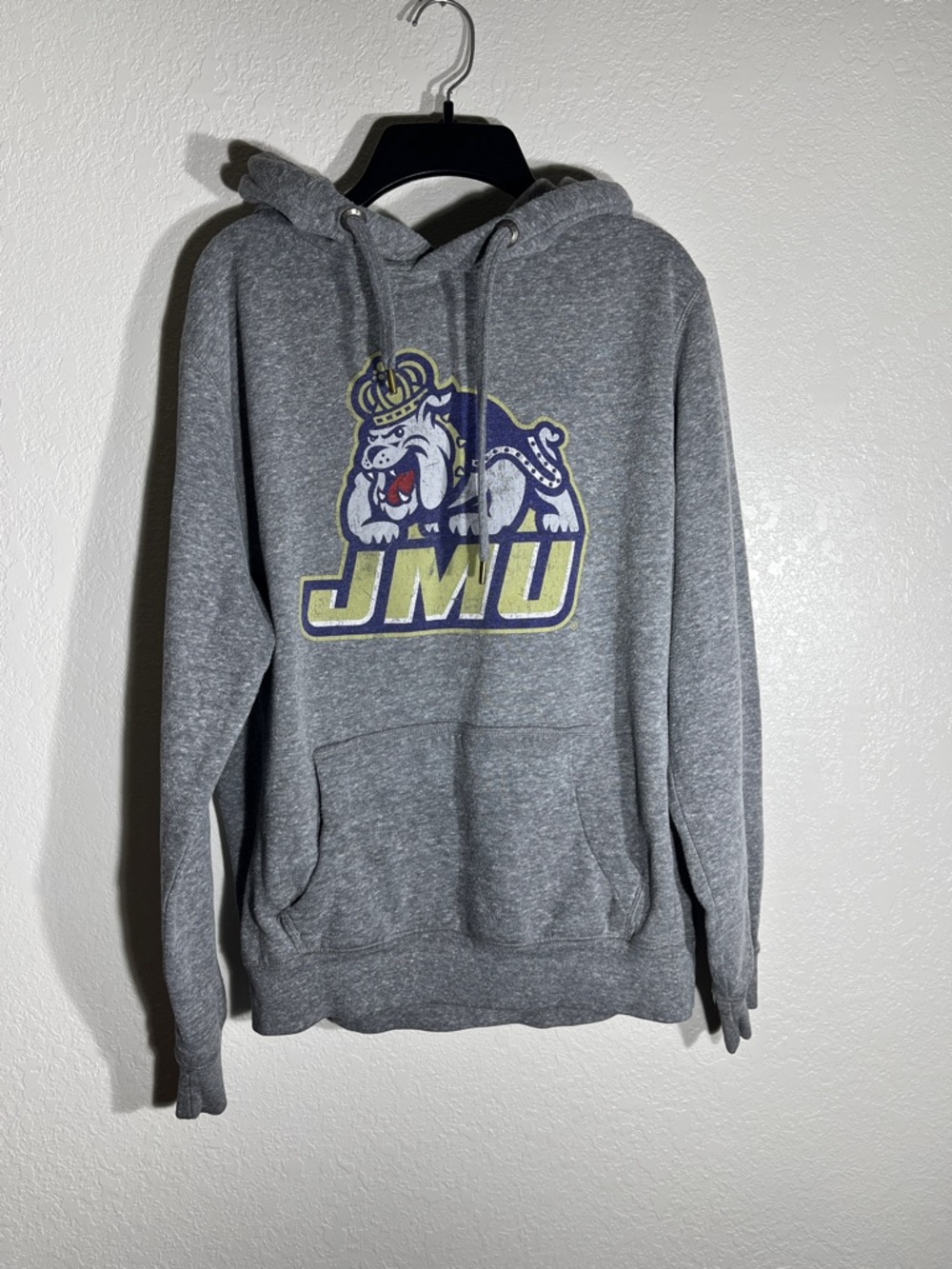 JMU League Heather Gray Pullover Hoodie